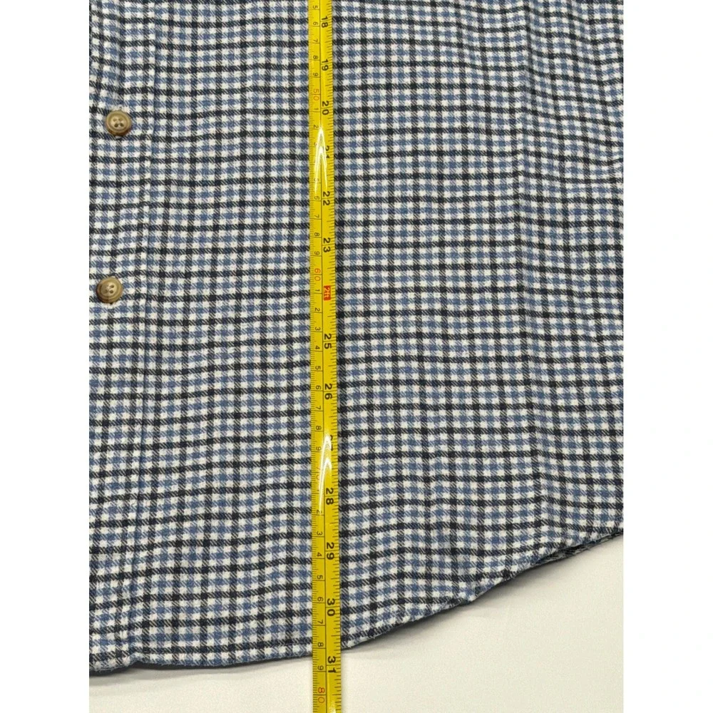 Polo Ralph Lauren Mens XL Blue Micro Check Cotton‎ Button Down Shirt Long Sleeve